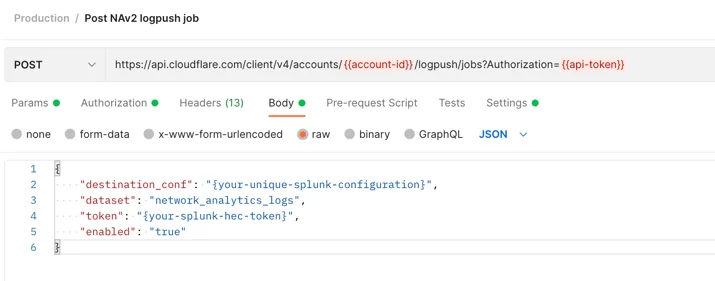 Screenshot: creating a new request in Postman