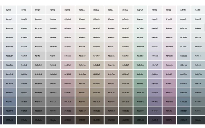Heavily muted palette