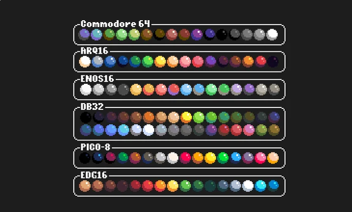 Different color palettes previewed against a common component
