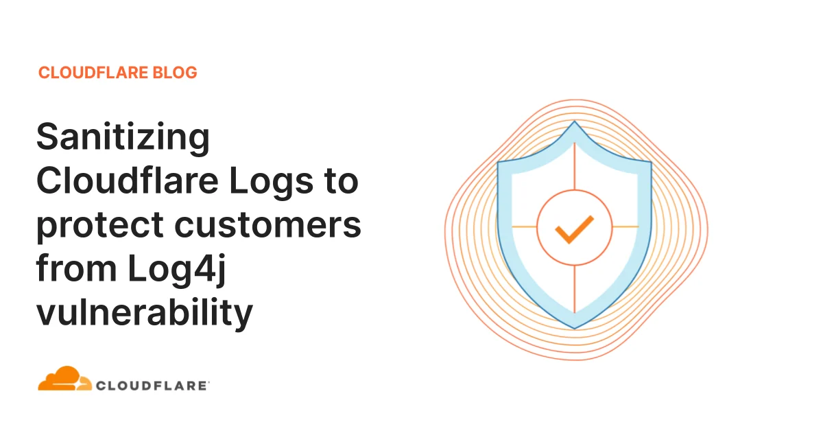 Sanitizing Cloudflare Logs to protect customers from the Log4j vulnerability Meta Image