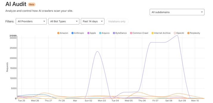 AI Audit analytics dashboard
